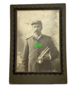 U.S.M.C. - CABINET CARD, MUSICIAN, CORONET, BAND, UNIFORM, KEPI CBBB INS... - $1,615.58 MXN