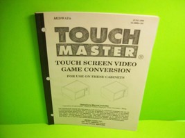 Touch Master 1999 Original Video Arcade Game Service Repair Manual Vintage - £18.13 GBP