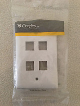 NEW Greyfox F3404-WH Keystone 4-Port Single-Gang Wall Face Plate White F... - £1.53 GBP
