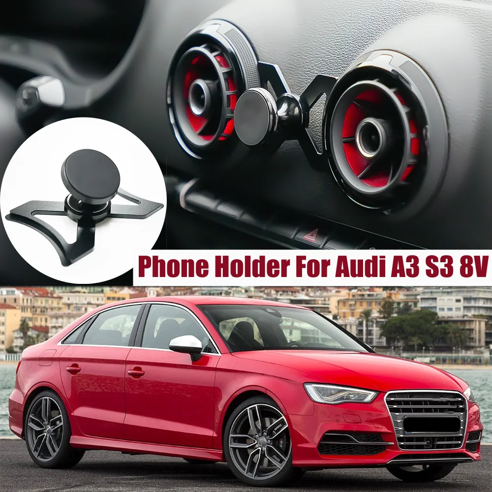 Car Phone Holder For Audi A3 S3 RS3 8V Air Vent Mount Magnetic Bracket 360 - £19.99 GBP