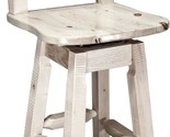 Montana Woodworks Homestead Collection Barstool with Back and Swivel, Er... - $450.99