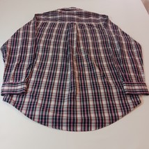Saddlebred RN#31104 Button-Down Collar Men's Red & Black Plaid Shirt Size Medium image 2