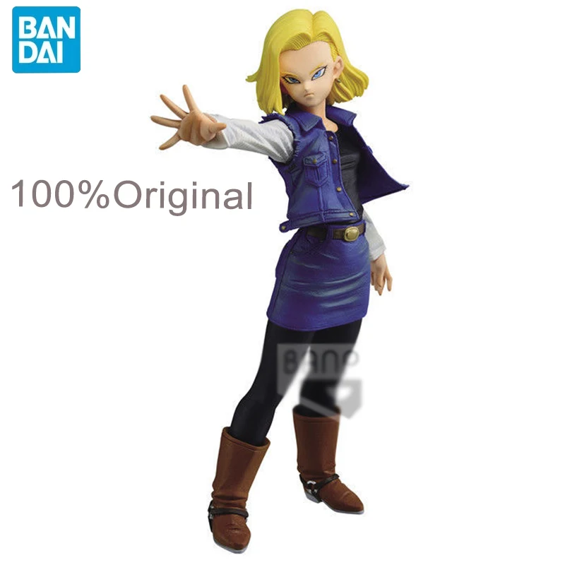 Bandai Original Banpres Anime Dragon Ball Z Figure Super Styling Android 18 - £39.07 GBP+