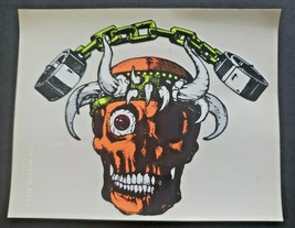 Grateful Dead Tour Sticker/Decal Blacklight Wizard Wear Skull Horns Chai... - £11.76 GBP