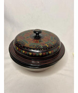 Hand-Painted Vintage Lacquerware  bowl and snack tray with Lid - $35.30 CAD