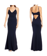 KATIE MAY Sleeveless Trumpet Gown Dress, Navy, Size Large, 12/14, NWT - £116.90 GBP