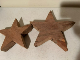 Wooden Star Sitters with distressed finish image 5