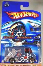 2006 Hot Wheels #79 Spy Force 4/5 COMBAT AMBULANCE Steel-Blue w/Chrome 5Sp-Varia - £6.46 GBP