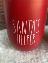 Rae Dunn Christmas Mugs Wine Cup 2 Cocktail Tumbler 12 Oz Mrs Claus Santa Helper - £30.37 GBP