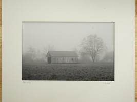 Tom Adams Photography Rural Barn in Fog Pasture Oregon Matted Photo Art 11X14 - £19.32 GBP