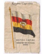 British Empire Federated Malay States Flag Kensitas Cigarettes Silk Trad... - $3.95