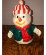 Vintage Rubber Singing Dancing Snowman-Jingle Bells-Battery Operated-Works! - $17.95