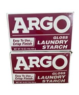 2 x ARGO Gloss Laundry Starch Remove Greasy Spots 16 oz Sealed - £43.84 GBP