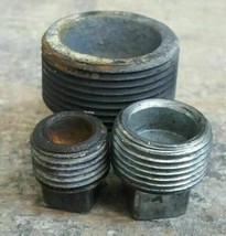 (Lot of 3) 1/2&quot;, 3/4&quot;, 1-1/4&quot; MPT Square-Head Plug, **FREE SHIPPING** - $10.27