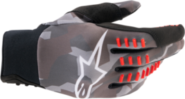 Alpinestars Mens MX Offroad SMX-E Gloves Gray/Camo/Red Lg - £37.09 GBP