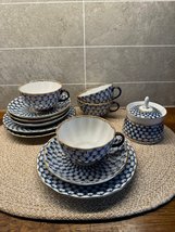 Lomonosov Cups with dishes, plates &amp; sugar bowl - $370.00