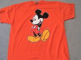 Mickey Mouse on a extra large (XL) Orange tee shirt - £17.20 GBP