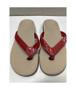 NWOT Vionic Red Ashten Toe Post Sandal Perforated Leather Strap Womens S... - $1,435.82 MXN