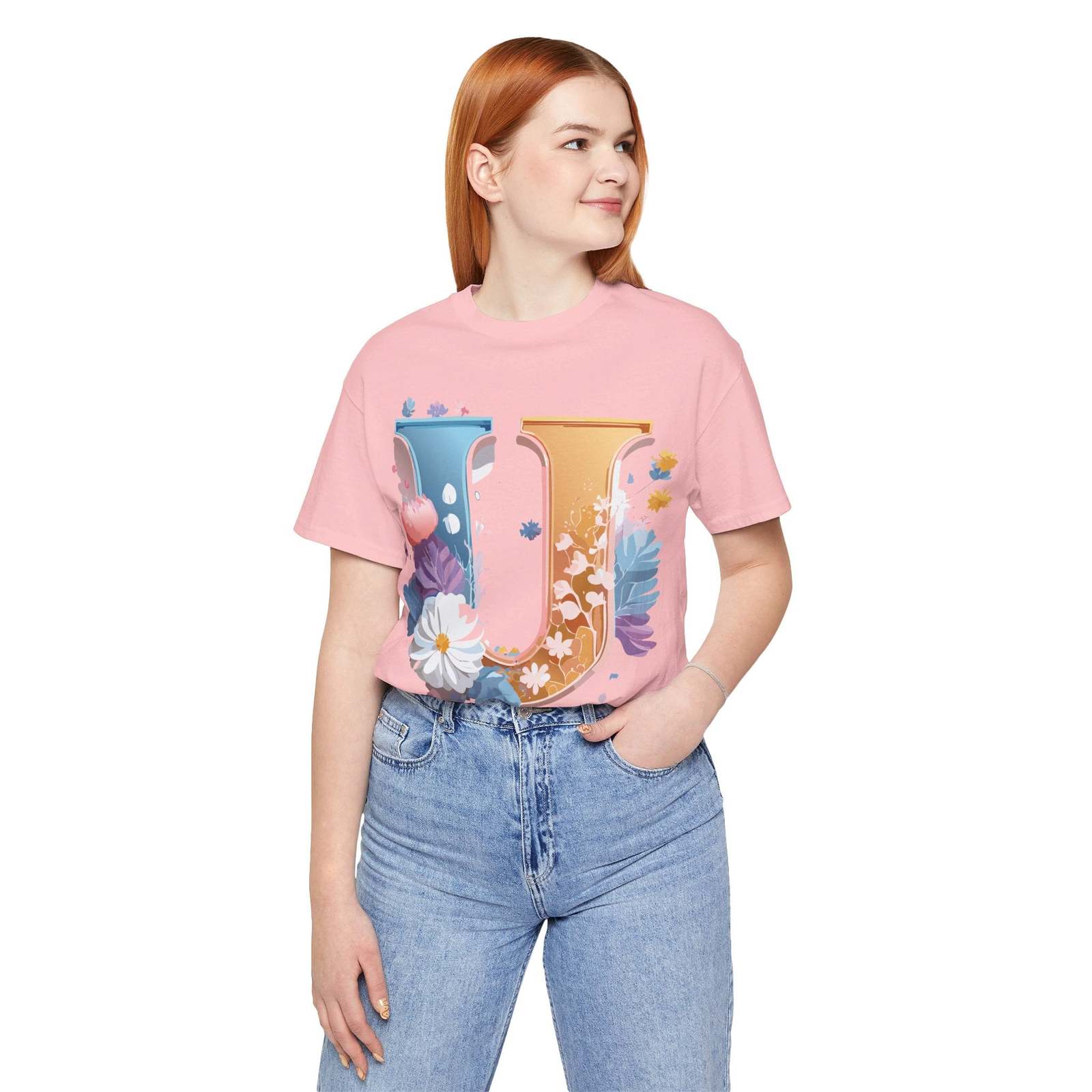 Letter Shirt, Letter U Shirt - $35.00