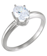 Oval Natural Mined Diamond Ring 14K White Gold (1.03 Ct I VS1 Clarity) IGL - $3,988.12 CAD