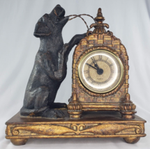 Sterling Ind Resin Mantle Desk Quartz Clock Labrador Retriever Puppy - $39.59