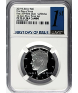 2019S- Silver Kennedy Half Dollar- NGC- PF70UC- FDOI- First .999 Silver - £100.16 GBP
