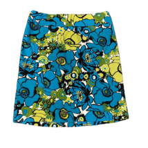 East 5th Classy Skirt ~ Sz 16 ~ Blue ~ Knee Length ~ Floral ~ Pleated - £16.23 GBP