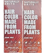 Two (2) Naturally Brite ~ DARK RED ~ Henna Hair Dye ~ Color Made From Pl... - £14.71 GBP