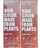 Two (2) Naturally Brite ~ DARK RED ~ Henna Hair Dye ~ Color Made From Pl... - $356.03 MXN