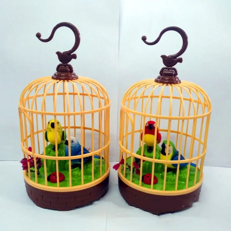 Singing&amp;Chirping Bird in Cage Realistic Sounds&amp;Movements Singing Chirping Bird - £10.43 GBP
