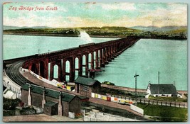 Tay Railroad Bridge From South Firth of Tay Scotland UNP DB Postcard G9 - $8.86