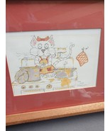 Cat Art Signed  One More Catastrophe 1979 Kitten - £22.40 GBP