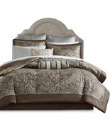 King 12 Piece Cotton Polyester Comforter Set Blue Paisley - $503.30 CAD