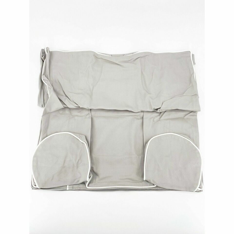 Pottery Barn Kids FIRST ANYWHERE Chair Gray White Piping SLIPCOVER Valentine - $49.45