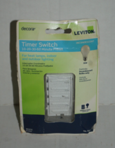 Leviton 10-20-30-60 Minute Timer Switch 500W In-Wall Decora Incandescent... - $19.79
