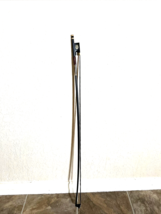 Violin Bow 4/4 Black Carbon Fiber With Black Horse Hair, Lizard Skin Grip - $98.94