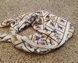 Womens Silky Feeling Ivory Color Scarf Horse Equestrian  Print Polyester... - $9.85