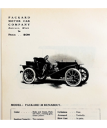 1908 Packard Model 30 Runabout Print Catalog Advertisement Automobilia F14E - €25,68 EUR
