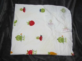 Ikea Vegetable Cotton Flannel Baby Receiving Blanket Carrot Pea LAdybug Tomato - £19.77 GBP