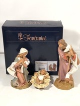 Vintage Fontanini Holy Family 3 Set Joseph 7.5&quot;Figurine Jesus Mary Displ... - $89.09