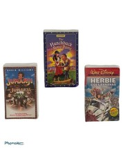 Lot of 3 Walt Disney VHS Classic Movies Herbie Jumanji Hunchback of Notre Dame - £15.56 GBP