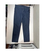 Gap Slim City Denim Chambray Trouser Cropped Pants Blue Career Size 2R - $21.95