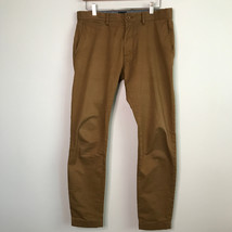 J.CREW 770 33x32 Brown Pants  Straight Leg Cotton Stretch Preppy Flat Front - £20.70 GBP