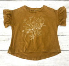Rylee + Cru T-Shirt Top Flutter Wild Flower Cotton Boho Brown Baby 6-12 ... - $12.16