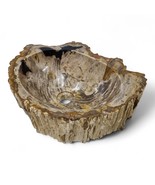 Wash Basin Fossilized Wood Natural Stone Attachment Washbowl Bath Braun - £545.45 GBP