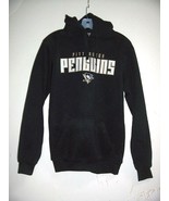New PITTSBURGH PENGUINS NHL S Black Hooded Appliquéd Logo Sweatshirt - £24.99 GBP