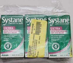 Systane Ultra Lubricant Eye Drops-3 Boxes, 0.14 Fl Oz/4mL Each Exp 10/24 - £12.38 GBP
