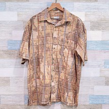 Georg Roth Germany Plaid Short Sleeve Shirt Brown Vintage Cotton Mens XL... - $54.44