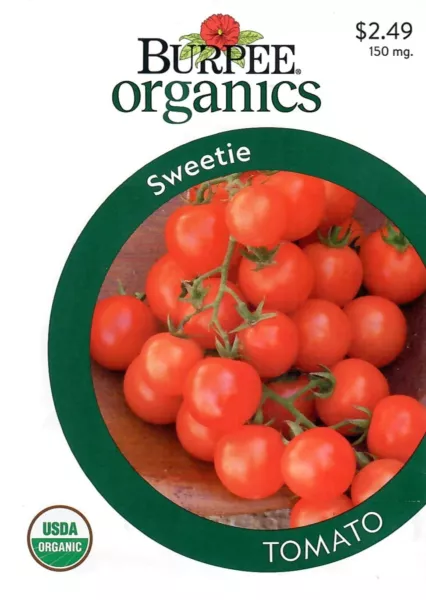Tomato Sweetie Organic Vegetable Seeds - Burpee 11/24 Fresh Garden - £6.77 GBP