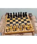 Vintage Wooden USSR Chess Tournament Set 1980s Old Soviet - $68.31